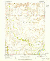 Nysted Nebraska Historical topographic map, 1:24000 scale, 7.5 X 7.5 Minute, Year 1953