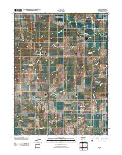 Oak Nebraska Historical topographic map, 1:24000 scale, 7.5 X 7.5 Minute, Year 2011