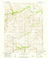 Oak Nebraska Historical topographic map, 1:24000 scale, 7.5 X 7.5 Minute, Year 1960