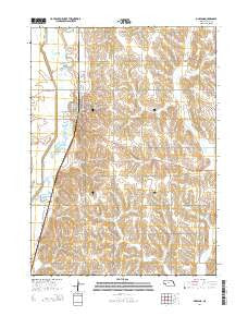 Oakland Nebraska Current topographic map, 1:24000 scale, 7.5 X 7.5 Minute, Year 2014
