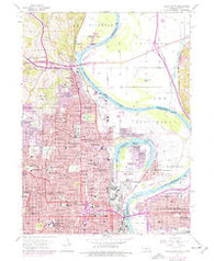 Omaha North Nebraska Historical topographic map, 1:24000 scale, 7.5 X 7.5 Minute, Year 1956