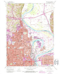 Omaha North Nebraska Historical topographic map, 1:24000 scale, 7.5 X 7.5 Minute, Year 1956
