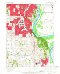 Omaha South Nebraska Historical topographic map, 1:24000 scale, 7.5 X 7.5 Minute, Year 1956