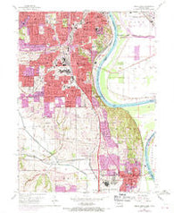 Omaha South Nebraska Historical topographic map, 1:24000 scale, 7.5 X 7.5 Minute, Year 1956