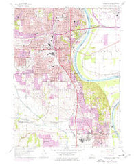 Omaha South Nebraska Historical topographic map, 1:24000 scale, 7.5 X 7.5 Minute, Year 1956