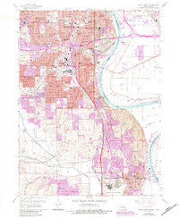 Omaha South Nebraska Historical topographic map, 1:24000 scale, 7.5 X 7.5 Minute, Year 1956