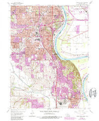 Omaha South Nebraska Historical topographic map, 1:24000 scale, 7.5 X 7.5 Minute, Year 1956