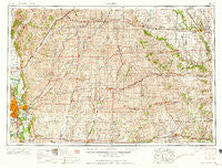 Omaha Nebraska Historical topographic map, 1:250000 scale, 1 X 2 Degree, Year 1958