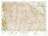 Omaha Nebraska Historical topographic map, 1:250000 scale, 1 X 2 Degree, Year 1958