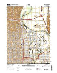 Omaha North Nebraska Current topographic map, 1:24000 scale, 7.5 X 7.5 Minute, Year 2014