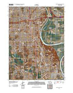 Omaha South Nebraska Historical topographic map, 1:24000 scale, 7.5 X 7.5 Minute, Year 2010