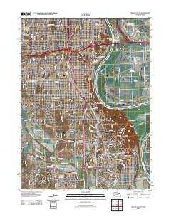 Omaha South Nebraska Historical topographic map, 1:24000 scale, 7.5 X 7.5 Minute, Year 2011
