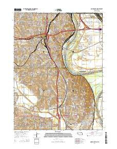 Omaha South Nebraska Current topographic map, 1:24000 scale, 7.5 X 7.5 Minute, Year 2014