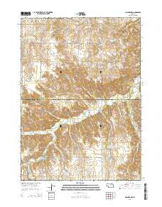 Orchard NW Nebraska Current topographic map, 1:24000 scale, 7.5 X 7.5 Minute, Year 2014