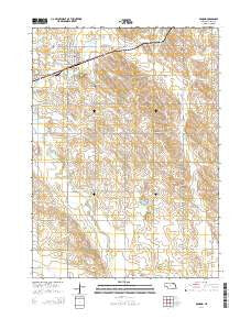 Osmond Nebraska Current topographic map, 1:24000 scale, 7.5 X 7.5 Minute, Year 2014