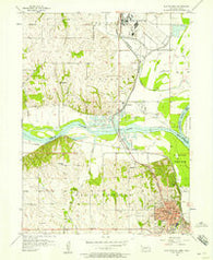 Plattsmouth Nebraska Historical topographic map, 1:24000 scale, 7.5 X 7.5 Minute, Year 1956