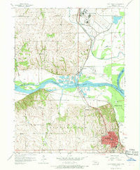 Plattsmouth Nebraska Historical topographic map, 1:24000 scale, 7.5 X 7.5 Minute, Year 1956