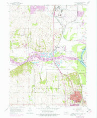 Plattsmouth Nebraska Historical topographic map, 1:24000 scale, 7.5 X 7.5 Minute, Year 1956