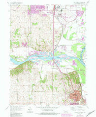 Plattsmouth Nebraska Historical topographic map, 1:24000 scale, 7.5 X 7.5 Minute, Year 1956
