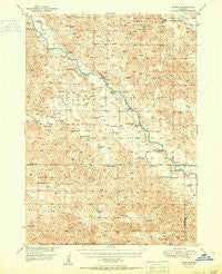 Purdum Nebraska Historical topographic map, 1:62500 scale, 15 X 15 Minute, Year 1951
