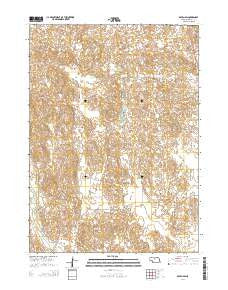 Raven SW Nebraska Current topographic map, 1:24000 scale, 7.5 X 7.5 Minute, Year 2014