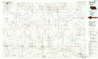 Red Cloud Nebraska Historical topographic map, 1:100000 scale, 30 X 60 Minute, Year 1985