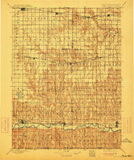 Red Cloud Nebraska Historical topographic map, 1:125000 scale, 30 X 30 Minute, Year 1897