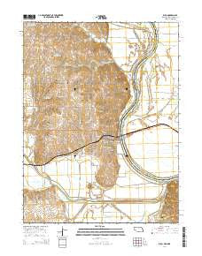 Rulo Nebraska Current topographic map, 1:24000 scale, 7.5 X 7.5 Minute, Year 2014