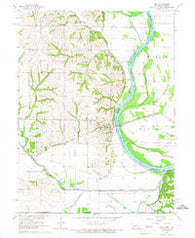 Rulo Nebraska Historical topographic map, 1:24000 scale, 7.5 X 7.5 Minute, Year 1965