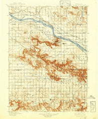 Scotts Bluff Nebraska Historical topographic map, 1:125000 scale, 30 X 30 Minute, Year 1898