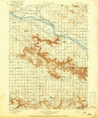 Scotts Bluff Nebraska Historical topographic map, 1:125000 scale, 30 X 30 Minute, Year 1898