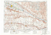 Scottsbluff Nebraska Historical topographic map, 1:250000 scale, 1 X 2 Degree, Year 1954