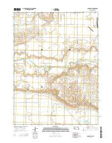 Scribner SW Nebraska Current topographic map, 1:24000 scale, 7.5 X 7.5 Minute, Year 2014