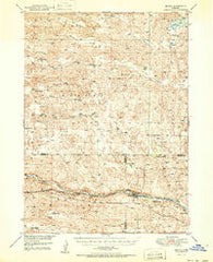 Seneca Nebraska Historical topographic map, 1:62500 scale, 15 X 15 Minute, Year 1951