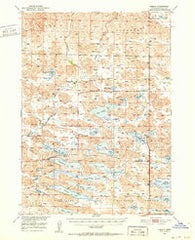 Simeon Nebraska Historical topographic map, 1:62500 scale, 15 X 15 Minute, Year 1950