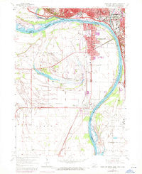 Sioux City South Iowa Historical topographic map, 1:24000 scale, 7.5 X 7.5 Minute, Year 1963
