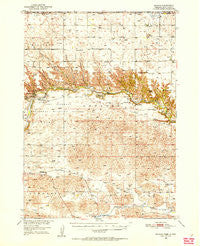 Sparks Nebraska Historical topographic map, 1:62500 scale, 15 X 15 Minute, Year 1950
