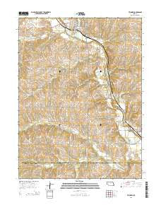 Tecumseh Nebraska Current topographic map, 1:24000 scale, 7.5 X 7.5 Minute, Year 2014