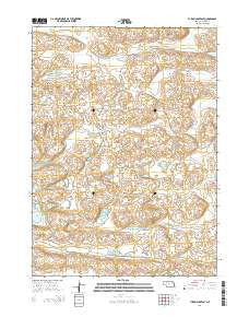 Turpin Lake East Nebraska Current topographic map, 1:24000 scale, 7.5 X 7.5 Minute, Year 2014