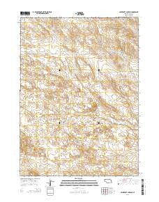 University Lake NE Nebraska Current topographic map, 1:24000 scale, 7.5 X 7.5 Minute, Year 2014