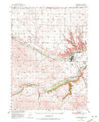 Valentine Nebraska Historical topographic map, 1:62500 scale, 15 X 15 Minute, Year 1950