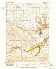 Valentine Nebraska Historical topographic map, 1:62500 scale, 15 X 15 Minute, Year 1950