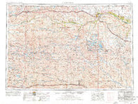 Valentine Nebraska Historical topographic map, 1:250000 scale, 1 X 2 Degree, Year 1957