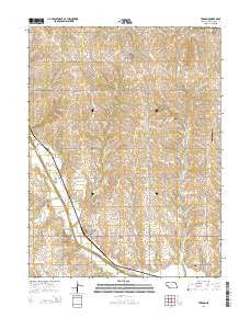 Verdon Nebraska Current topographic map, 1:24000 scale, 7.5 X 7.5 Minute, Year 2014