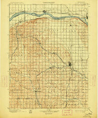 Wahoo Nebraska Historical topographic map, 1:125000 scale, 30 X 30 Minute, Year 1899
