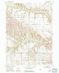 Walnut Nebraska Historical topographic map, 1:24000 scale, 7.5 X 7.5 Minute, Year 1954