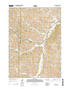 Waterbury Nebraska Current topographic map, 1:24000 scale, 7.5 X 7.5 Minute, Year 2014