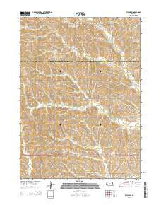 Wayne SW Nebraska Current topographic map, 1:24000 scale, 7.5 X 7.5 Minute, Year 2014