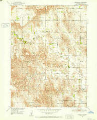 Westerville Nebraska Historical topographic map, 1:24000 scale, 7.5 X 7.5 Minute, Year 1951
