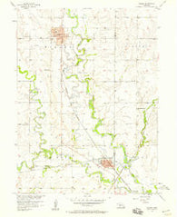 Wilber Nebraska Historical topographic map, 1:24000 scale, 7.5 X 7.5 Minute, Year 1957